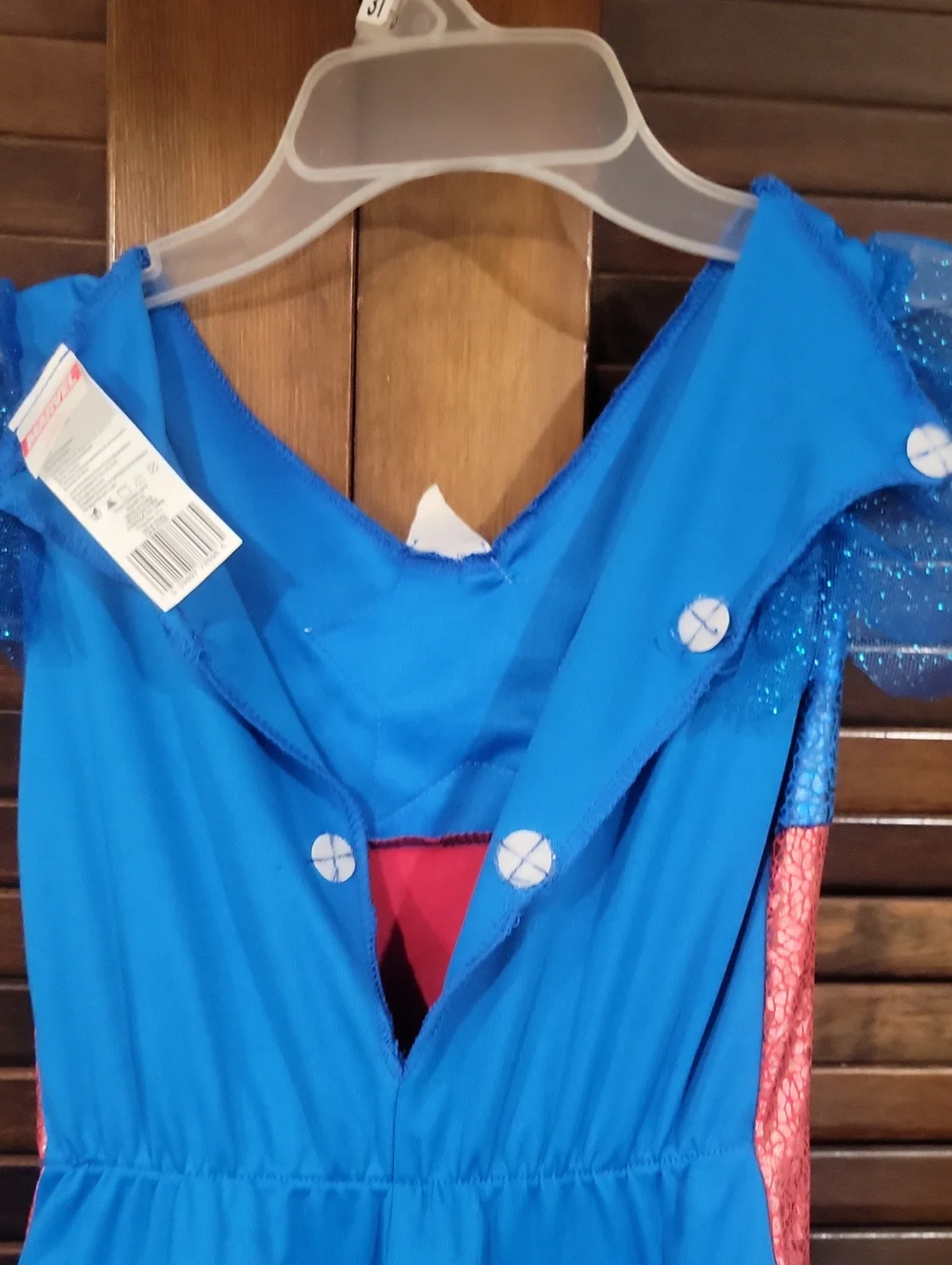 Marvel Blue and Red Glitter Superhero Dress with Silver Star